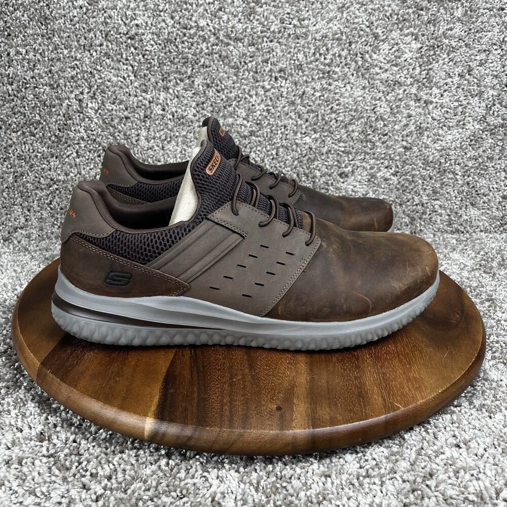 Skechers Ezra Delson 3.0 Mens Size 14 W Walking Shoes Slip On 210308 Brown